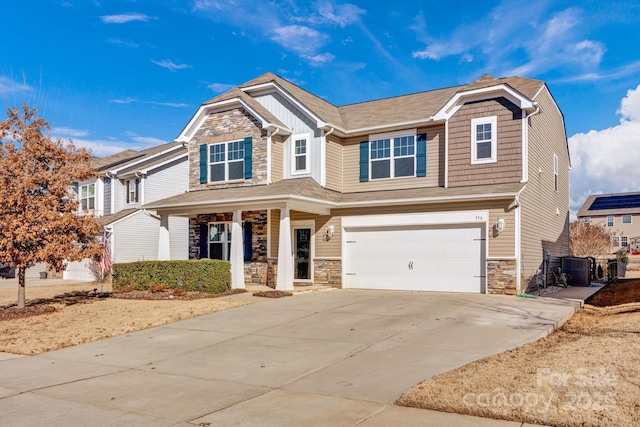 view of front of house featuring a garage