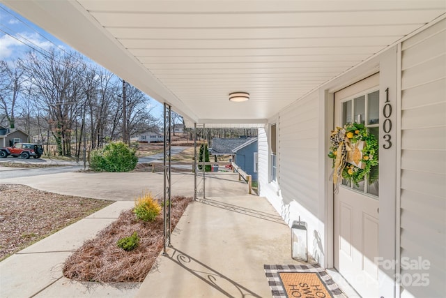 view of patio with covered porch