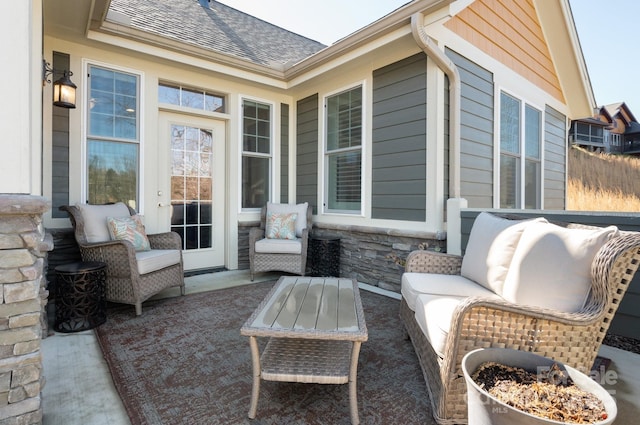 view of patio / terrace with an outdoor living space