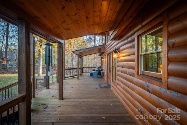 view of wooden deck