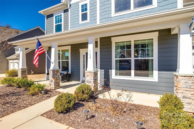 view of front of house featuring covered porch