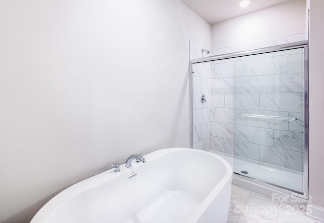 9528 Pointer Rd Unit 63, Huntersville, NC 28078 - bathroom with shower with separate bathtub