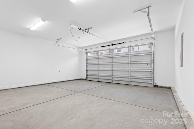 garage featuring electric panel