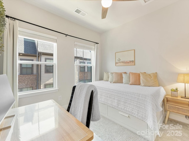 4010 Citra Ln, Charlotte, NC 28217 - bedroom with carpet flooring and a ceiling fan
