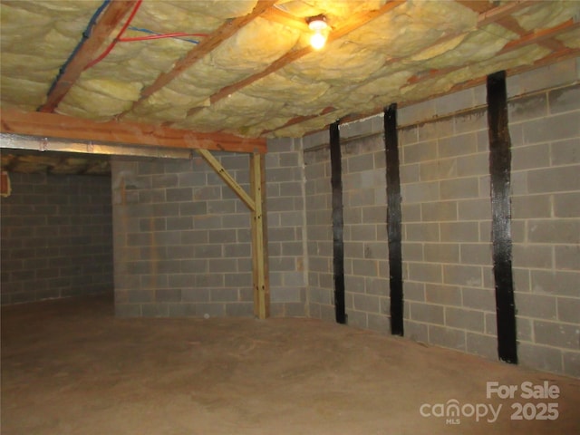 view of basement