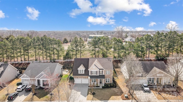 aerial view with a residential view