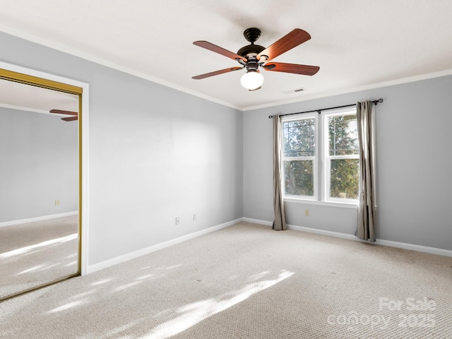 2302 Deermouse Way, Hendersonville, NC 28792 - empty room featuring visible vents, ornamental molding, and baseboards