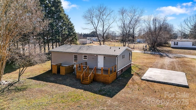 exterior space with a deck