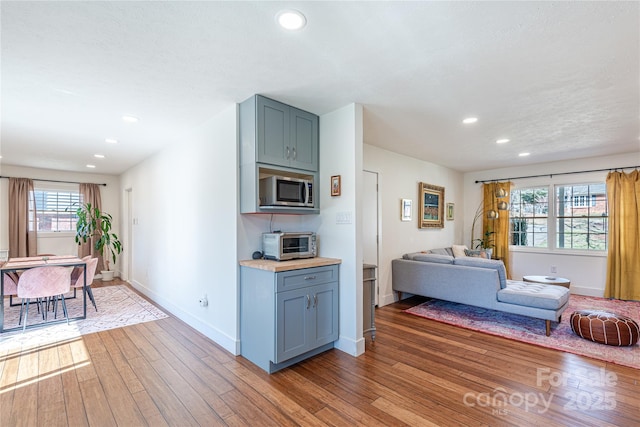 kitchen featuring dark hardwood / wood-style flooring