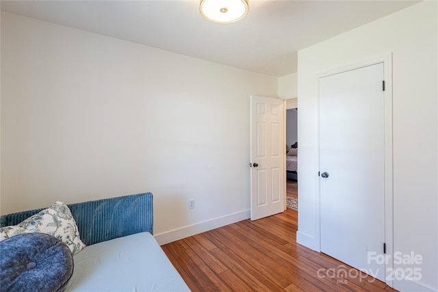 bedroom featuring hardwood / wood-style floors