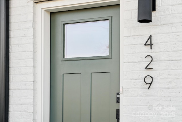 view of doorway to property