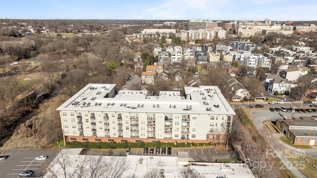 drone / aerial view featuring a view of city