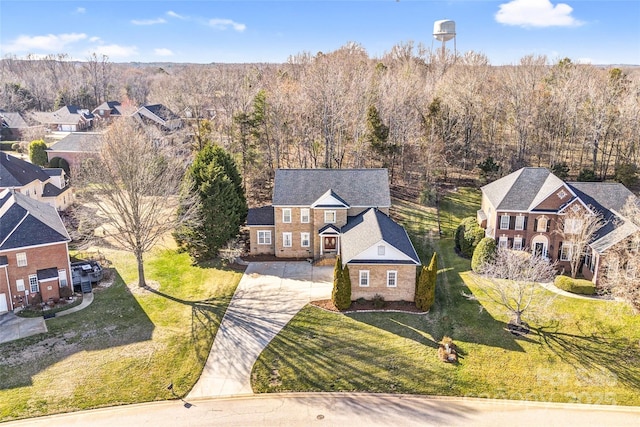 bird's eye view featuring a residential view