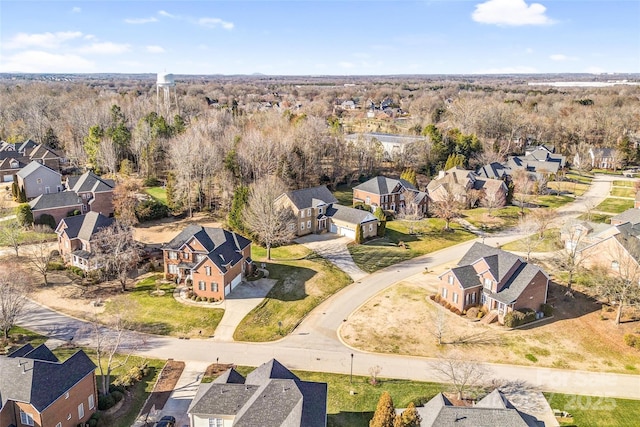 aerial view featuring a residential view