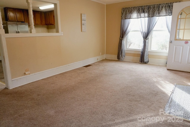 view of carpeted spare room