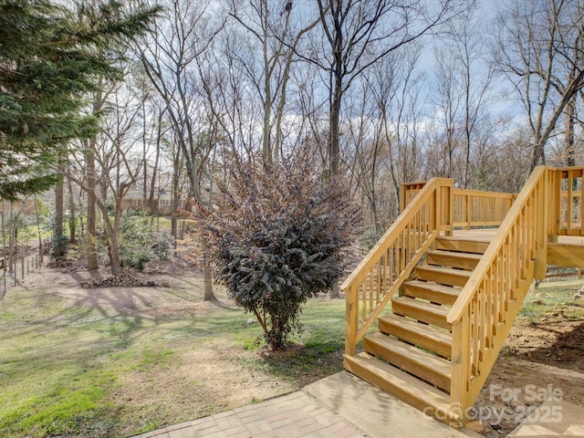 view of yard with stairs