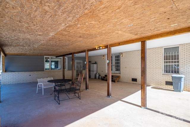 view of patio with outdoor dining area