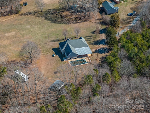 bird's eye view featuring a rural view