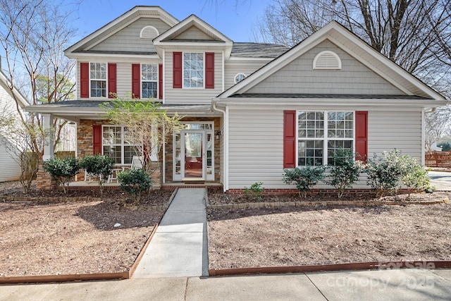 view of front of home with a porch