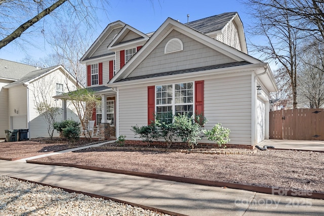 view of front facade with a garage