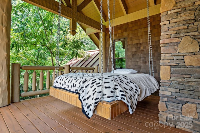 unfurnished bedroom featuring wood-type flooring