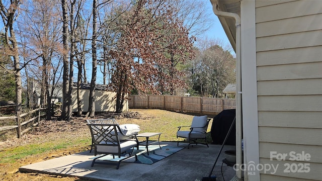 view of patio / terrace with a fenced backyard