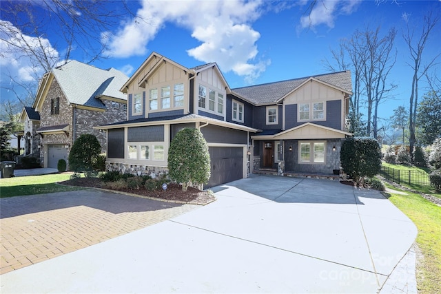 craftsman-style house featuring a garage