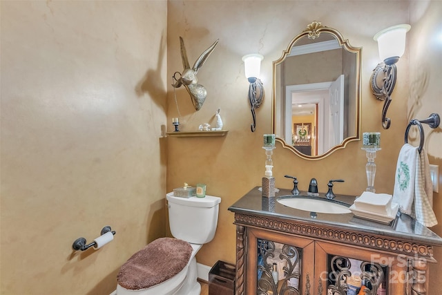 half bath with toilet and vanity