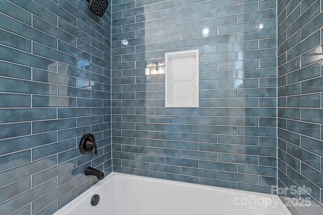 full bath with shower / bathing tub combination
