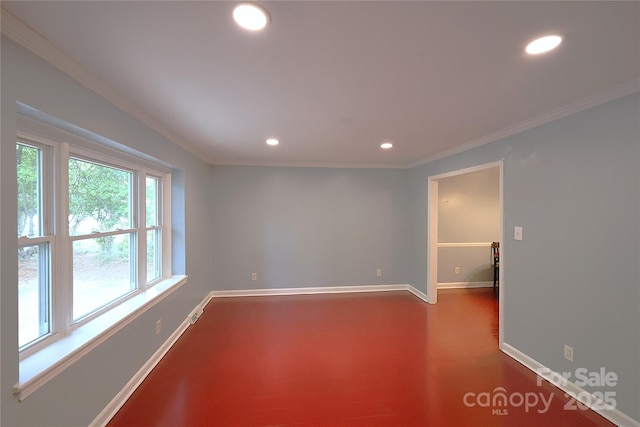 6126 Eagle Peak Dr, Charlotte, NC 28214 - unfurnished room with recessed lighting, crown molding, and baseboards