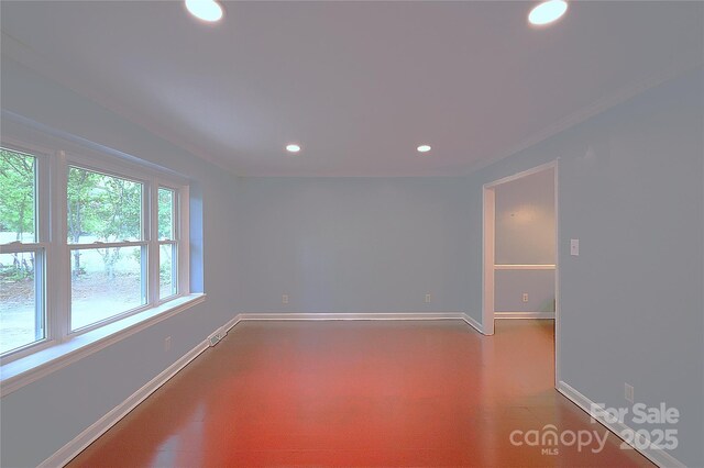 6126 Eagle Peak Dr, Charlotte, NC 28214 - unfurnished room featuring baseboards, recessed lighting, and ornamental molding