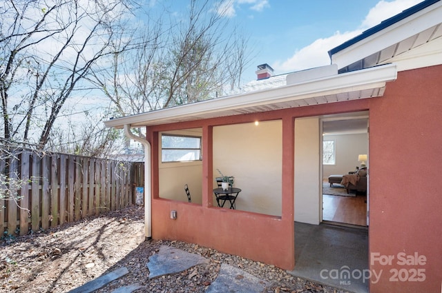 view of patio with fence