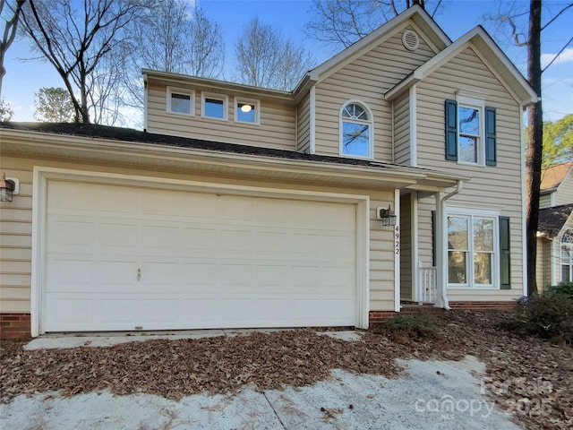 view of front of home featuring a garage