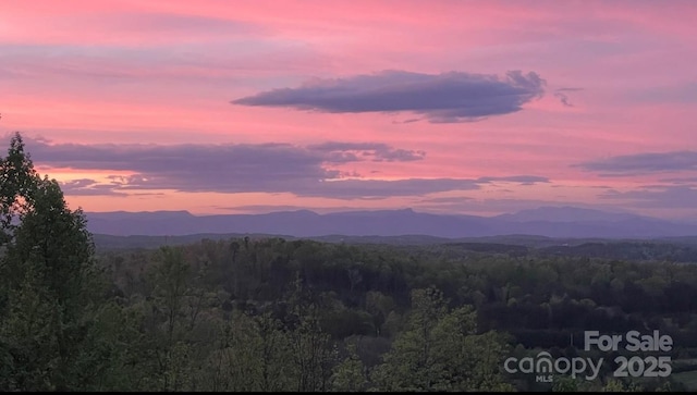 202 Panorama Dr, Nebo, NC 28761 - view of mountain background with a heavily wooded area