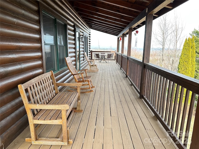 202 Panorama Dr, Nebo, NC 28761 - deck featuring outdoor dining space