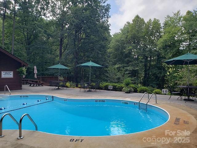 202 Panorama Dr, Nebo, NC 28761 - community pool with a patio and outdoor dining space