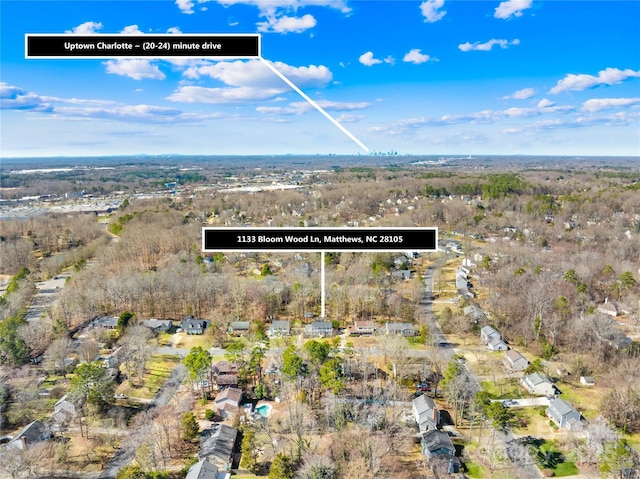 1133 Bloom Wood Ln, Matthews, NC 28105 - bird's eye view