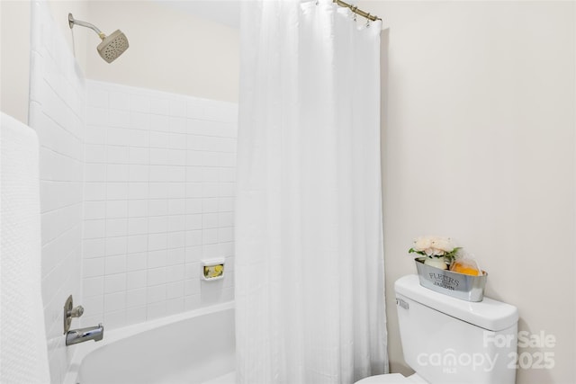 1133 Bloom Wood Ln, Matthews, NC 28105 - bathroom featuring toilet and shower / bath combo with shower curtain