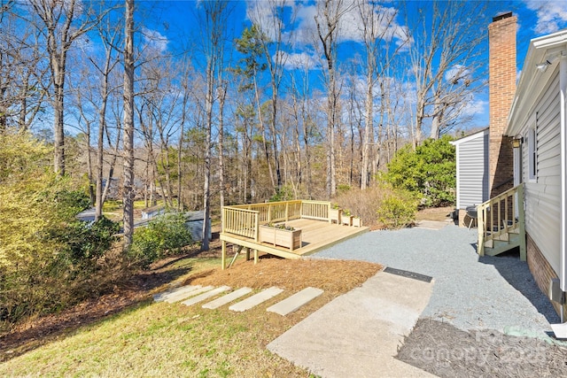 1133 Bloom Wood Ln, Matthews, NC 28105 - view of yard featuring a deck