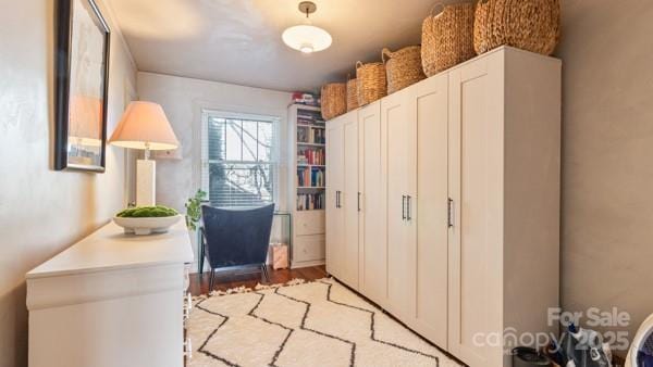 interior space featuring wood finished floors