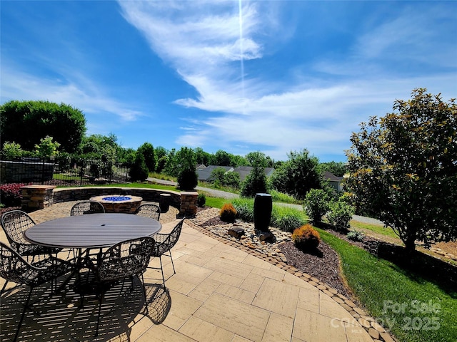 305 Hemlock Bluff Ct, Denver, NC 28037 - view of patio / terrace with outdoor dining space and an outdoor fire pit