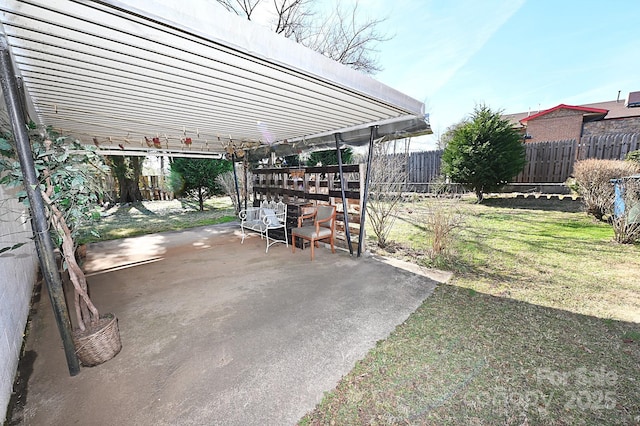 view of patio / terrace with a pergola