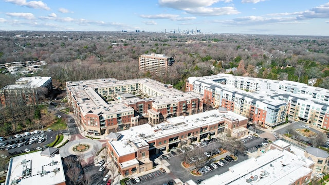 aerial view featuring a city view