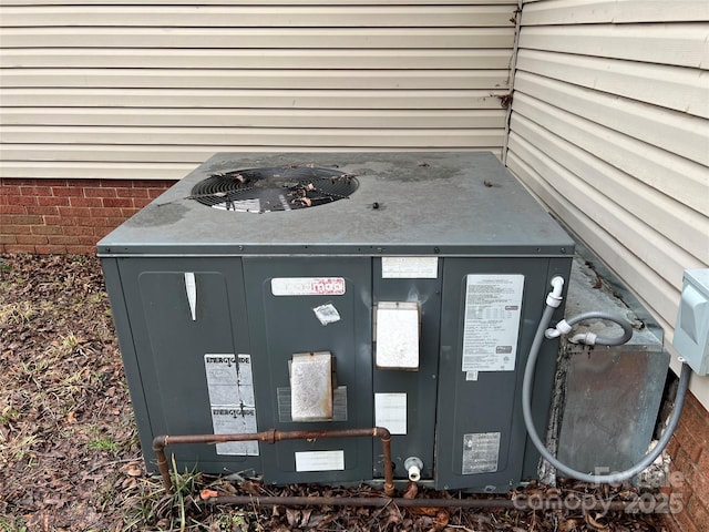 details with central AC unit and crawl space