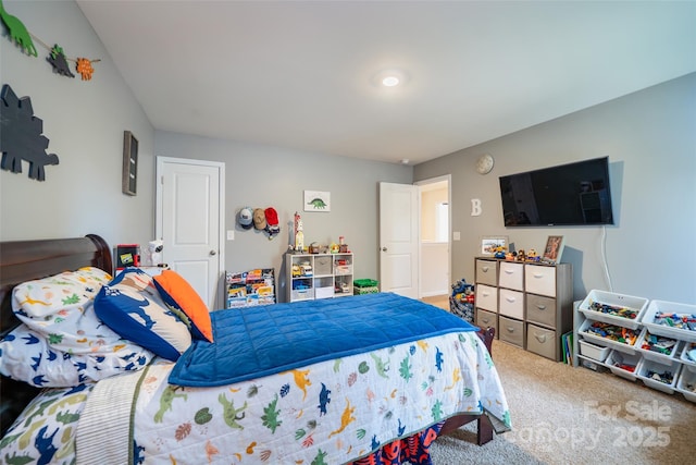 view of carpeted bedroom