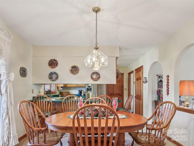 view of dining area