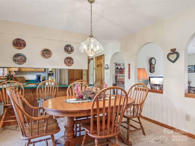 view of dining area