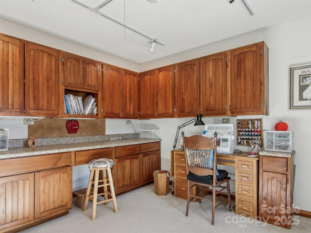 kitchen with rail lighting