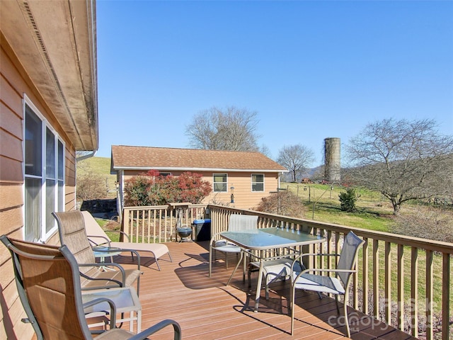 view of wooden terrace