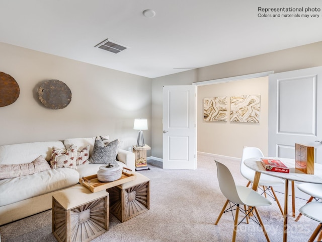 view of carpeted living room